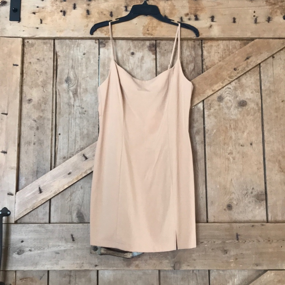 Tan mini dress